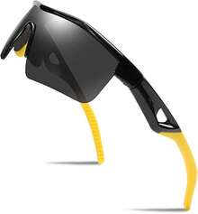FEISEDY Gafas de sol deportivas polarizadas para niños y niñas TR90 marco niños adolescentes ciclismo lentes de sol B2454 - Blanco-azul - Ver 14