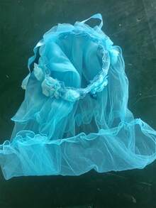 1 件女孩公主风格甜美白色花朵皇冠头饰，适合婚礼花童 - 白色 - 查看 12