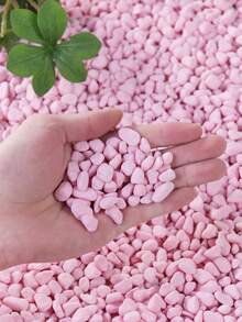 Multicolor Decorative Pebbles - 0.6-0.9 Cm | Artificial Rainbow Stones Suitable For Indoor Plants, Outdoor Landscaping And Holiday Decor (Red, Green, Blue, Yellow, Pink, Mixed Color) - Great For Patio, Potted Plants, Bathroom, Aquarium And Mini Landscape, Holiday Decor | Natural Appearance | Aesthetic, Garden Decoration