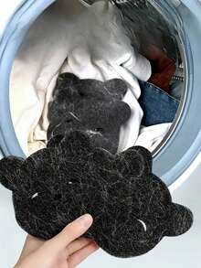 8个可重复使用的宠物毛发去除球，适用于洗衣机绒毛和毛发捕捉器，可有效去除衣服和织物上的宠物毛发，洗衣机海绵清洁工具，家居配件 - 黑色 - 查看 10
