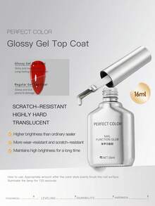 16毫升 2025升级版凝胶底油和封层，完美色彩凝胶指甲油，超亮泽持久，夏季美甲套装，可拆卸LED美甲灯，DIY设计，女士佳礼