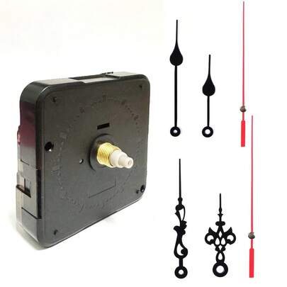 Mecanismo de movimiento de reloj de pared de cuarzo con pilas, piezas de repuesto para reparación DIY, juego de manecillas y punteros, eje largo para relojes DIY, decoración del hogar, decoración de habitación, regalos de cumpleaños, graduación, dormitorio, decoración de dormitorio, de vuelta a la escuela