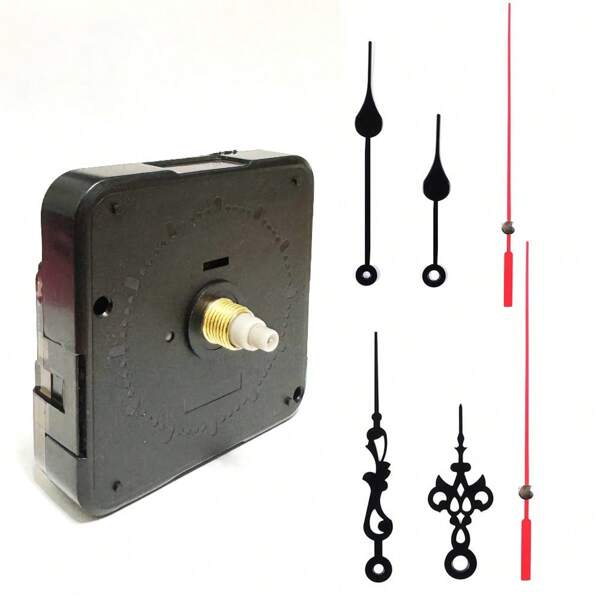 Quartz DIY Wall Clock Movement Mechanism Battery Operated DIY Repair Parts Replacement Hands Pointer Set Clockwork Table Long Shaft DIY Watches Repair Parts ﻿,Home Decor ,Room Decor Gifts Birthday Graduation Bedroom Decor Dormitory Decor Back To School