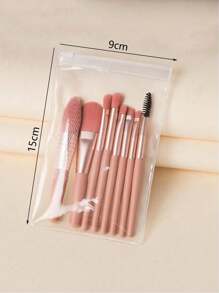 8pcs Makeup Brush Set With Portable Case Professional For Blush Highlighter Eyeshadow Powder Concealer Eyebrow Blending Gift For Makeup Beginner Artist Random Color