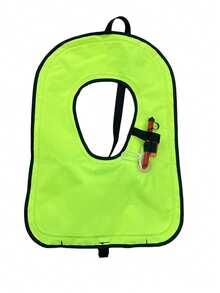 男女通用充气救生衣，高浮力，轻便，可折叠，节省空间，适用于驾驶、水上乐园、紧急救援，易于穿戴，可调节肩带，小巧，便携，3 种颜色可选，适合 88-220 磅，海滩必需品，海滩配件，泳池浮板 - 彩色 - 查看 9