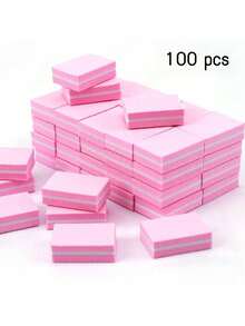 1/10/30/50/100/150/300/500片装迷你指甲抛光块，适用于亚克力指甲和天然指甲，100/180目指甲抛光块，散装指甲抛光块，专业美甲锉