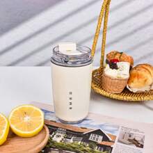 NEW Office Beverage Vacuum Cup Travel Portable Drinking Cup Stainless Steel Vacuum Car Leak Proof Handle Coffee Vacuum Cup Thermal Insulation Cooling Cup