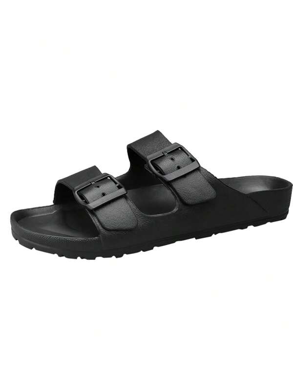 Nuevas pantuflas de verano para hombre, pantuflas gruesas antideslizantes para el hogar, sandalias deportivas de estilo personalizadas para exteriores