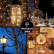 1/5 pezzi Luci a fata a LED, batteria a bottone (batterie incluse), luci a filo di rame in piccola scatola bianca, luci a filo di rame, lampade, luci LED, luce notturna, illuminazione, luce per libri, luci LED per camera, illuminazione decorativa per feste, camera da letto, giardino, feste, matrimoni, decorazione per stanza, decorazione per matrimoni, decorazione natalizia, luci da favola, alberi da giardino, Natale, decorazione per feste di matrimonio a filo di rame, decorazione di Ognissanti, decorazione natalizia