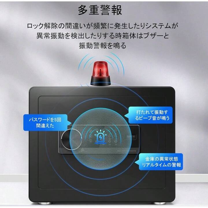 GIRGBE 強化版 家庭用 暗証番号 26L 金庫 床・壁に固定可能 盗難