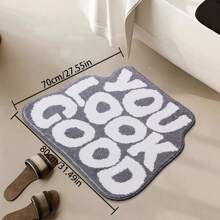 你看起来真棒”可爱又有趣的浴室垫 - 防滑、吸水橡胶背衬地毯，适用于女孩的浴室装饰 | 完美的情人节礼物、生日、毕业、家居装饰、卧室装饰、厨房装饰、客厅装饰、办公室装饰、家居装饰、客厅、浴室地毯、房间装饰、美学学校装饰、学校惊喜、宿舍装饰、返校地毯