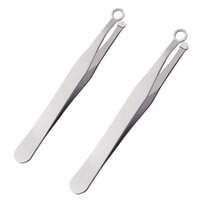 1pc Stainless Steel Push-Down Circular Nose Hair Clip, Round Nose Hair Trimmer, Mustache & Eyebrow Tweezer