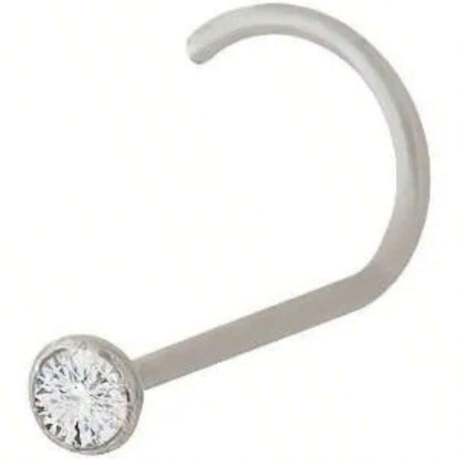 Piercing Nariz U Strass - Cores diversas - Prata - Visão 1