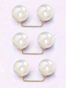 3pcs Adjustable Trousers Length Clips, Non-Damaging Dual Pearl Brooch, Waist & Hem Tighteners