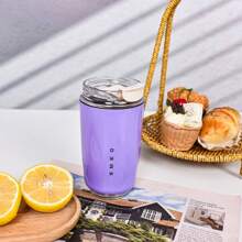 NEW Office Beverage Vacuum Cup Travel Portable Drinking Cup Stainless Steel Vacuum Car Leak Proof Handle Coffee Vacuum Cup Thermal Insulation Cooling Cup