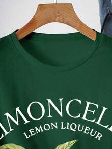 PLAYERA DE DAMA CON ESTAMPADO DE LIMONCELLO IDEAL PARA GYM O CASUAL - Verde - Ver 3