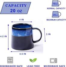 Large Ceramic Coffee Mugs, 20 - And Microwave Safe (Blue Green)-Holidaygift - 天藍色 - 查看 2