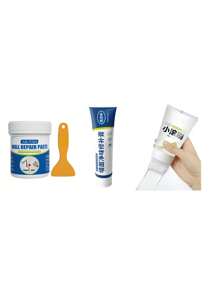 [Quick Repair] Multi-Functional Wall Repair Paste - Easily Repair Wall Cracks, Holes, Waterproof And Moisture-Proof, Wall Looks New!" Quick Repair: Easily Fill Wall Cracks, Nail Holes, Scratches And Other Defects, Dry Quickly, Save Time.