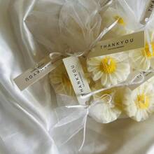 5 Stück Gänseblümchen-förmige Kerzen Set - Hochzeitsgeschenke, Bridal-Shower Deko, duftende Sojakerzenwachs für Raumduft, minimalistisches florales Tischzentrum