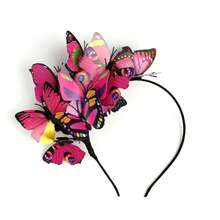 1pc Butterfly Fascinator Hats Monarch Butterfly Headband Crown Tea Party Kentucky Halloween Costume Headpiece - Multicolor - View 10