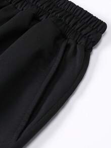 男士夏季无袖背心和短裤套装，个性化图案印花，时尚休闲沙滩/度假/钓鱼/篮球/健身两件套，配有抽绳裤，是送给丈夫或男朋友的绝佳夏季礼物 - 黑色 - 查看 8