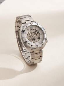 CASIRUI CASIRUI Stainless Steel Band Men's Luxury Automatic Mechanical Watch With Diving Bezel