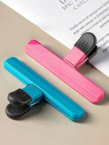 1/5 piezas Clip para bolsas de patatas fritas, es un clip de plástico resistente, duradero y hermético utilizado para el almacenamiento de alimentos. El clip para bolsas de alimentos es un clip de sellado fuerte utilizado para el embalaje de aperitivos de cocina, a prueba de fugas y a prueba de humedad. - Multicolor - Ver 6