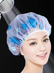 10pcs/5pcs/3pcs Double-Layer Shower Cap, Hair Mask Cap, Waterproof Bath Cap, Oil-Proof Hat, Shampoo Cap, Shower Bathing Cap, Waterproof & Thickened Home Bathroom Decor Fall Decor