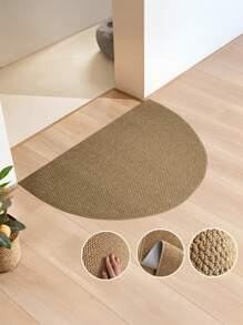 1 Stück halbkreisförmiger kleiner Teppich mit Ananas Muster in Braun, kreatives Ins-Stil Design für Wohnzimmer & Schlafzimmer, geeignet für Bettseite, Badezimmer, Küche, Eingang, nordisches Design, vielseitig einsetzbarer kleiner Teppich