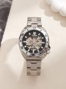 CASIRUI CASIRUI Stainless Steel Band Men's Luxury Automatic Mechanical Watch With Diving Bezel