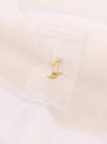 1pair Stainless Steel Mini Shell Stud Earrings For Women Fashion Screw Ball Earring Tragus Cartilage Ear Piercing Waterproof Jewelry