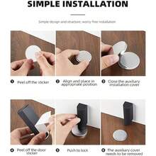 Fermo magnetico per porta, nuovo fermo per porta silenziato sul pavimento, supporto per lampada con design anti-calci, facile da installare, efficace per prevenire inciampi di bambini e anziani, fermo per porta resistente alla corrosione e antipolvere