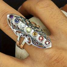1pc New Stylish Vintage Luxury Fairy Ring, Suitable For Daily Wear And Parties