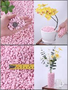 Non Natural Colored Decorative Stones Suitable For Gardens And Homes -0.6-0.9 Cm, Multi-Color Stones (Red, Green, Blue, Yellow, Pink, Mixed Colors) Suitable For Indoor Plants, Outdoor Landscapes, And Holiday Decorations - Perfect For Terraces, Potted Plants, Bathrooms, Aquariums, And Micro Landscapes, Holiday Decorations | Natural Appearance | Beauty, Garden Decorations