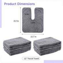 1 pièce Serviette de massage pour soins de la peau de salon de beauté en microfibre. Enveloppement facial personnalisé pour spa à domicile. Serviette d'enveloppement facial ESTHÉTICIENNE (gris foncé). Décoration de salle de bain à la maison, décoration d'automne, retour à l'école pour le salon de beauté et la salle de bain à la maison