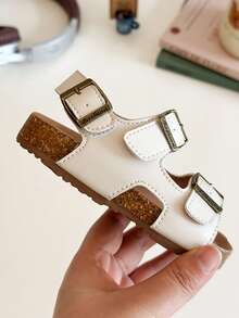 1 Pair Kids' Sandals, Summer New Open-Toe Soft Bottom Beach Toddler Shoes, 2025