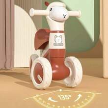 Kinder Laufrad Alpaka 4-Rad Balancierwagen, Lauflernrad für Kleinkinder 1-3 Jahre Laufhilfe