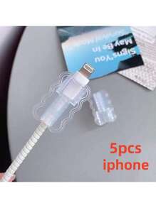 1pc/5Pcs/10Pcs ABS Resin Cable Sleeves: Protect Your Cables From Breakage And Disconnection(Select The Specification According To The Type Of Your Data Cable)