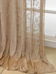 1 件亚麻现代亚麻纱窗帘 - 日式亚麻风格，杆袋设计，适用于客厅和卧室 - 透明轻质滤光窗帘，客厅窗帘，卧室窗帘（面料重量 180 克） - 彩色 - 查看 2