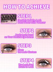 300pcs/DIY Mink Eyelash Extensions, 30D/40D/50D/60D/80D/100D Fluffy Individual Lash Extensions For Volume, 5D Effect 0.07mm Curly Dramatic Eyelash Extensions 8-16mm Mixed Tray, Makeup Tools, Bulk Personal Lash Extensions Suitable For Daily Makeup And Role Play, Reusable