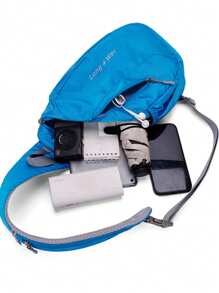 1 pieza Mochila de nailon, bolsa deportiva y de ocio para exteriores, bolsa de pecho para ciclismo, riñonera multiusos de gran capacidad y peso ligero, bolsa de mensajero impermeable para viajes