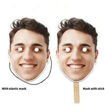 1/3/6 piezas Mascarillas personalizadas con foto - Hazlo tú mismo o listas para usar - Kits personalizados para despedida de soltera, despedida de soltero, fiesta de cumpleaños, disfraz, decoración del salón de clases/vuelta al cole/decoraciones de fiesta - Multicolor - Ver 8