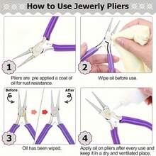5-Inch Mini Pliers For DIY Jewelry Making, Small Needle Nose Pliers, Wire Wrapping Pliers - Pink - View 7