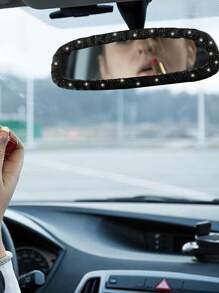 1pc Hot Stamping Decorative Set For Rearview Mirror - Universal For All Seasons