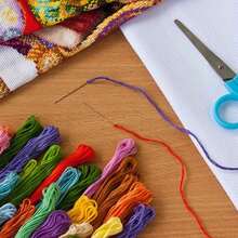 100pcs Embroidery Thread + 1pc Scissors Embroidery Thread Set, Cross Stitch Craft Thread, DIY Handmade Friendship Bracelet Weaving Thread, High Quality Rainbow Color Embroidery Silk Thread, Cross Stitch Thread, Craft Thread, Embroidery Thread Set For DIY Sewing, Embroidery Starter Kit - Multicolor - View 8