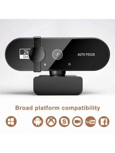 2K 4K Webcam 1080P PC Web Camera Cam USB Online Microphone Autofocus Full Hd Computer view 3