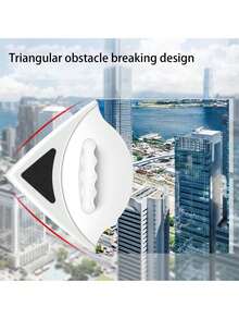 1 件装重型双面磁性窗户清洁器，带绳索和防夹设计 - 3-10 毫米厚玻璃清洁工具，适用于高层建筑/阳台/住宅/办公室 - ABS 手柄和洗涤器套件，适用于室内/室外窗户 - 白色 - 查看 7