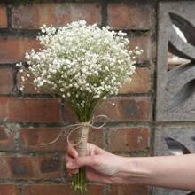 1 Blumenstrauß mit gemischten Blumen wie Schleierkraut, Eukalyptus, Lavendel usw. Natürlicher Pflanzenblumenstrauß, Schleierkraut Blumenstrauß für Braut, Brautjungfer, Blumenmädchen, Hochzeit, Boho-Naturstyling Schleierkraut, für Vase auf dem Tisch, Hochzeit, Brautstrauß, Heim-/Bürodekoration, Partys
