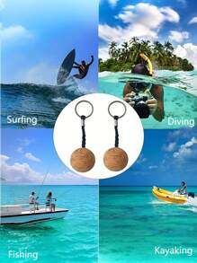 Waterproof Floating Keychain - ABS And Stainless Steel, Yellow With Compass Design - Perfect For Boating, Canoeing, Fishing, Rafting, Surfing And Party Gifts, Fishing Gear Accessories | Compass Keychain | Waterproof Keychain, Beach Essentials, Beach Accessories, Pool Float