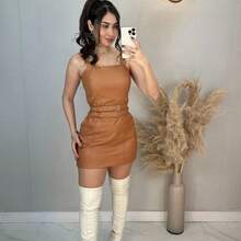 Women Dresses - Camel - View 1